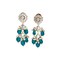 Indian Jhumka Earrings for Women - Large Floral Kundan Faux Pearls Drop Chanbali Earrings Indian Jhumki Ethnic Beaded Bollywood Style Dangle Earrings Jewelry for Bride Birthday Gift for Her